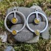 Handmade Silver-Plated Earrings with Real Dried Pressed Lichen Silver clasps - Image 2
