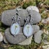 Handmade Silver-Plated Earrings with Real Dried Pressed Flowers Silver clasps