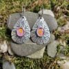 Handmade Silver-Plated Earrings with Real Dried Pressed Flowers Silver clasps - Image 3