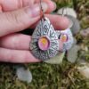 Handmade Silver-Plated Earrings with Real Dried Pressed Flowers Silver clasps - Image 2